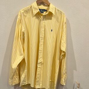 Polo by Ralph Lauren Yellow Striped Men's Shirt XL